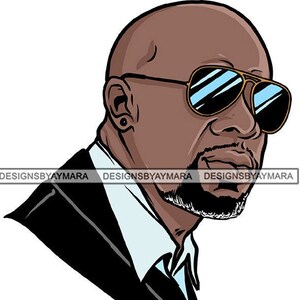 Attraktive schwarze Mann bärtigen schönen Hipster Modell Mode männlich Guy stilvolle Schnurrbart Nahaufnahme Macho Manly SVG PNG JPG Cricut schneiden