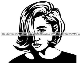 Black Woman Diva Quotes African American Pretty Hairstyle Nubian Queen .SVG .JPG.PNG Vector Clipart Cricut Silhouette Circuit Cut Cutting