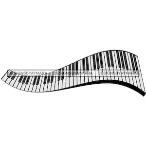 Touches de piano SVG, clavier Clip art, Instant Digital Download Svg / Png  / Dxf / Eps fichiers, pour Cricut, Silhouette Cut Files. -  France