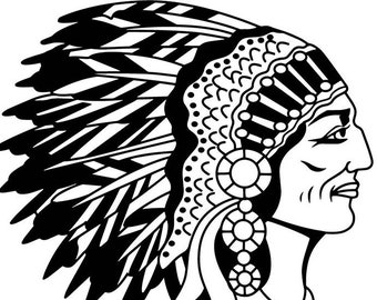 Indian chief clipart | Etsy