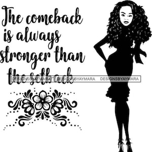 Black Woman Silhouettes Quotes African American Lady Nubian Queen Diva SVG EPS PNG Jpg Vector Clipart  Cricut Silhouette Circuit Cut Cutting