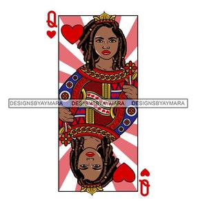 Afro Lola Queen Royalty Blackjack Casino Card Game Black Woman Afro Diva SVG JPG PNG Vector Clipart Cricut Silhouette Circuit Cut Cutting