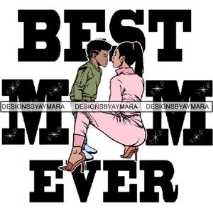 Happy Mother's Day Mom Baby Kind Kind Kind Geluk Geluk Ware Liefde . PNG met transparante achtergrond . Svg. JPG Clipart Vector niet voor snijden