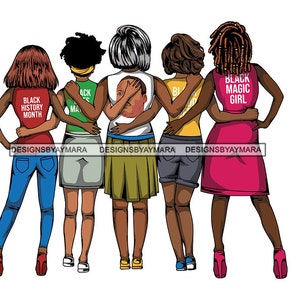 Afro Lola Black History Month Best Friends Black Girl Magic Proud Roots African American Woman SVG JPG PNG Clipart Vector Cricut Cut Cutting