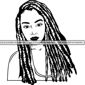 Afro Woman SVG Diva Nubian Braid  Dread Hairstyle Fabulous Queen African American Glamour EPS .PNG Vector Clipart Cricut Circuit Cut Cutting