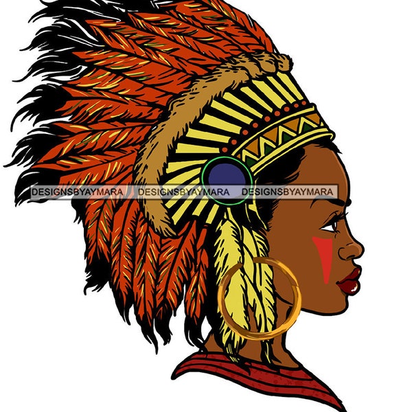 Cherokee Woman Indian Ethnic Apache Traditional American Native Girl Tribe SVG JPG PNG Vector Clipart Cricut Silhouette Circuit Cutting