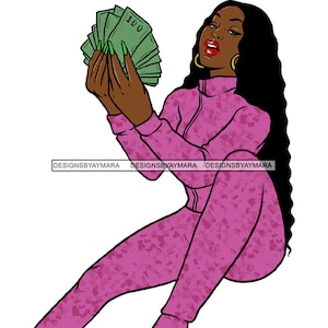 Ghetto Girl Gangster Street Girl Funky Young Woman Face Urban Swag Hip Hop SVG JPG PNG Vector Clipart Cricut Silhouette Circuit Cut Cutting