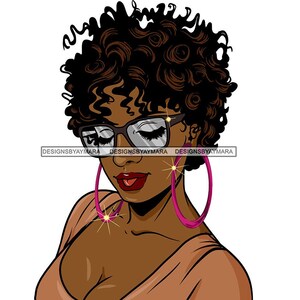 Afro Lady Black Beautiful Woman Bamboe Oorbellen Prachtige Melanin Popping Gezicht Charmante SVG PNG JPG Vector Clipart Cricut Cutting Cut Files