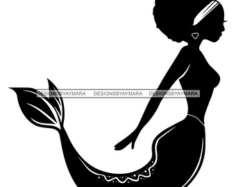 Download Black Mermaid Svg Etsy