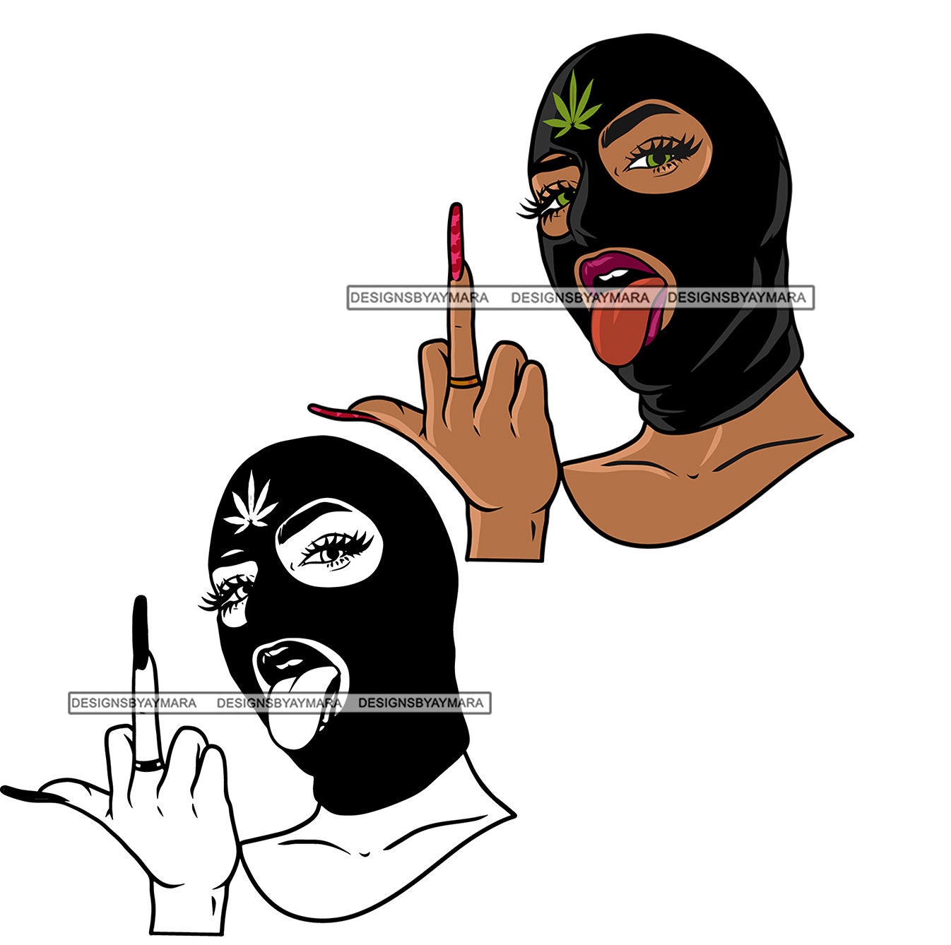 Ski Mask Girl Tattoo - Etsy