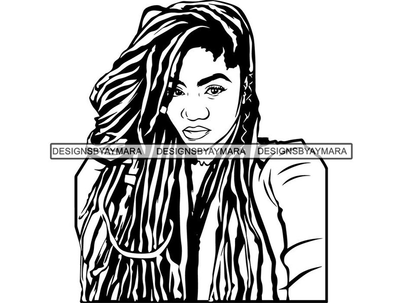 Afro Queen Woman SVG Braid Dread Hairstyle Diva Black ...