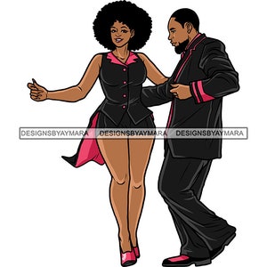 African Couple Dancing Stepper Step Dancing Chicago Style Two-step Dancer Steppers Steeping Chitlin SVG PNG JPG Print Cutting Vector Designs
