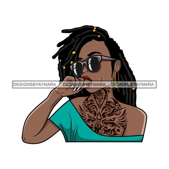 African American Pretty Girl Raster Illustration of Black Woman Stock  Illustration  Illustration of happy makeup 92497209