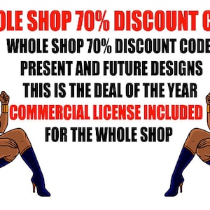 Código de desconto de 70% Toda a loja Economize dinheiro Código de desconto vitalício para designs futuros e atuais Licença comercial incluída Logotipo