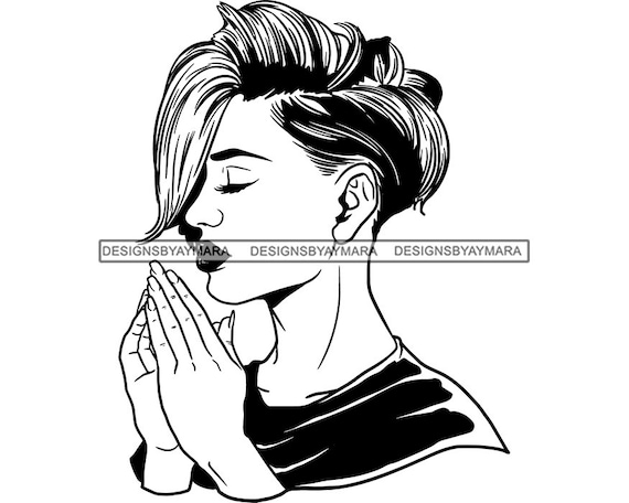 Woman Praying Black Lady Church Faith Begging Pray Prayers God | Etsy