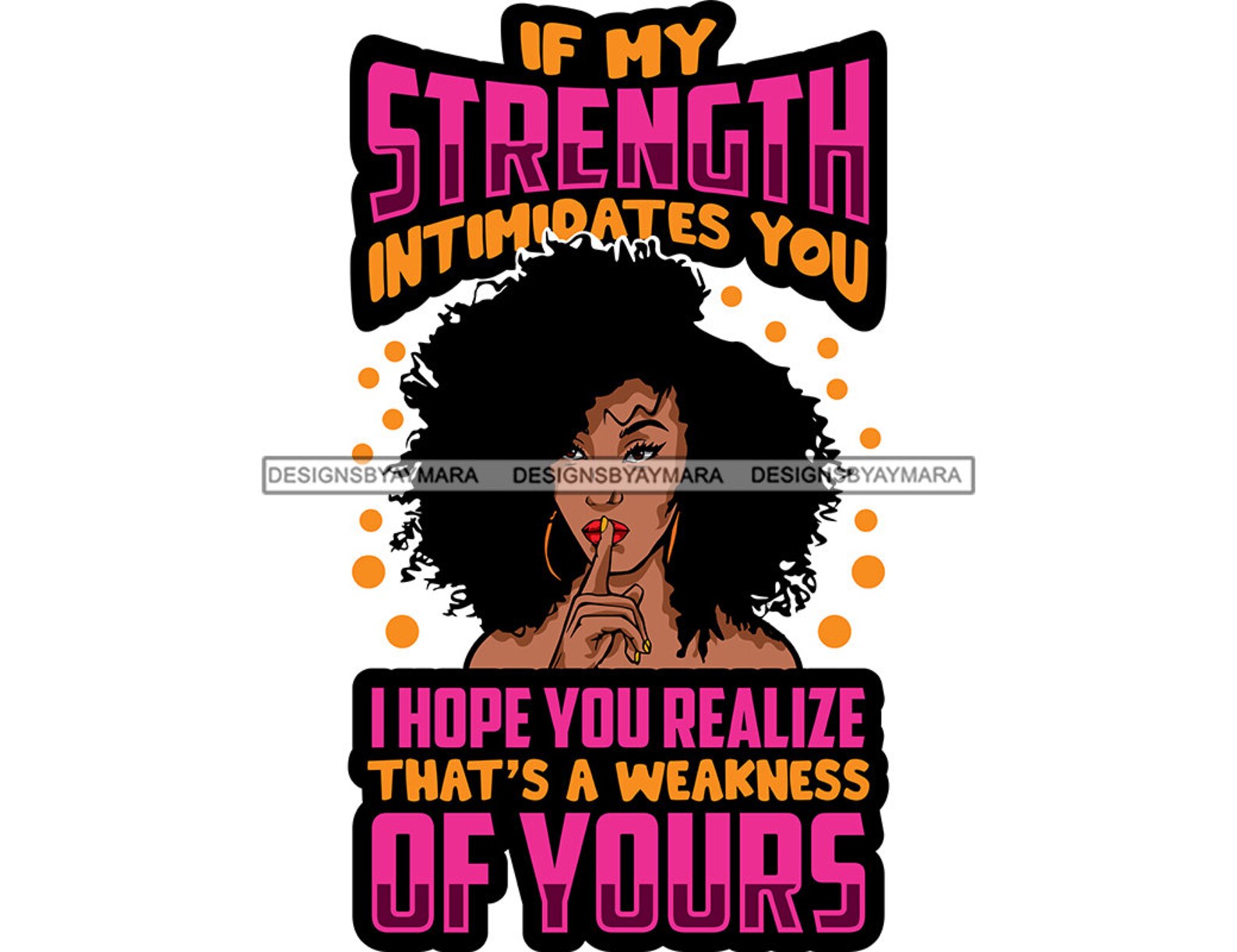 Afro Woman If My Strength Intimidates You Quotes Hipster | Etsy