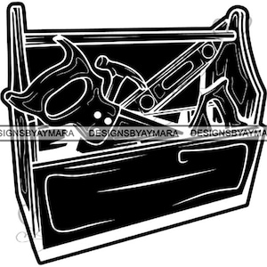 Toolbox Wrench Screwdriver Repair Fix Handyman Hardware Tool Work .SVG .EPS .PNG Jpg Vector Clipart Cricut Silhouette Circuit Cut Cutting