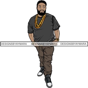 Homem negro barba masculino bonito bigode barbudo homem atraente .SVG .EPS .PNG Jpg vetor clipart não para corte