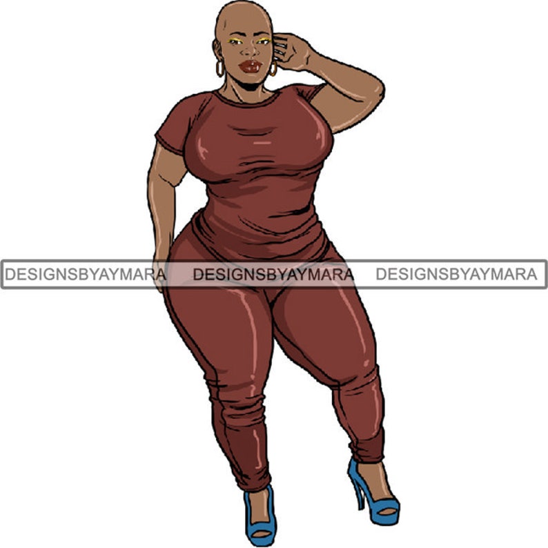 Download Afro Woman SVG Nubian Black Queen Diva Bald Hairstyle ...