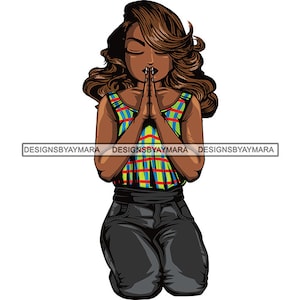 Woman Praying Black Lady Church Faith Begging Pray Prayers God Lord Faith Religion SVG JPG.PNG Vector Clipart Cricut Circuit Cut Cutting