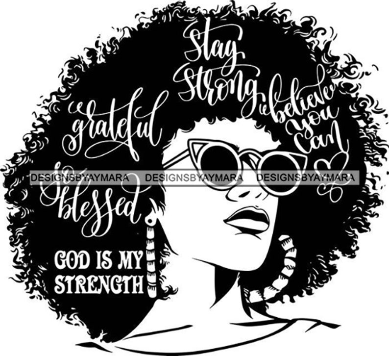 Download Afro Woman Svg Praying God Lord Quotes Classy Diva Lady Nubian | Etsy