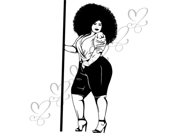 Download Black Sexy Thick Woman SVG Diva Sassy Classy Lady Nubian ...