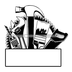 Craftsman Handyman Tool Kit Set Business Logo Mechanic Toolbox Screwdriver Hads Tools Wrench PNG SVG JPG Clipart Vector Cricut Cut Files
