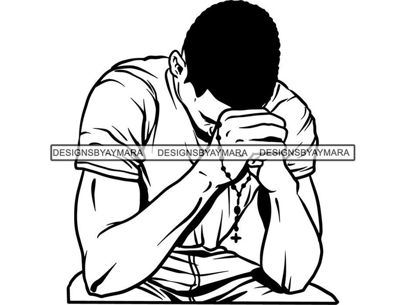 Black Man Praying SVG God Quotes Respect Faith Spiritual Life | Etsy