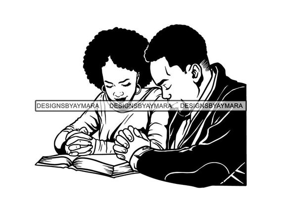 Black Couple Praying God Lord Prayers Pray Respect True Love Etsy Ireland