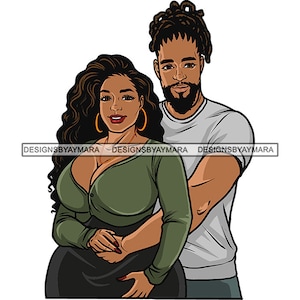 Thick Plus Size Beautiful Woman Melanin Couple Relationship Goals True Love Soulmates Latin Family SVG PNG Art Sublimation Cut Designs Print