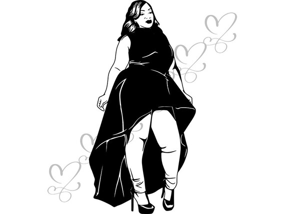 Download Afro Sexy Thick Woman SVG Diva Classy Lady Nubian Queen Afro | Etsy