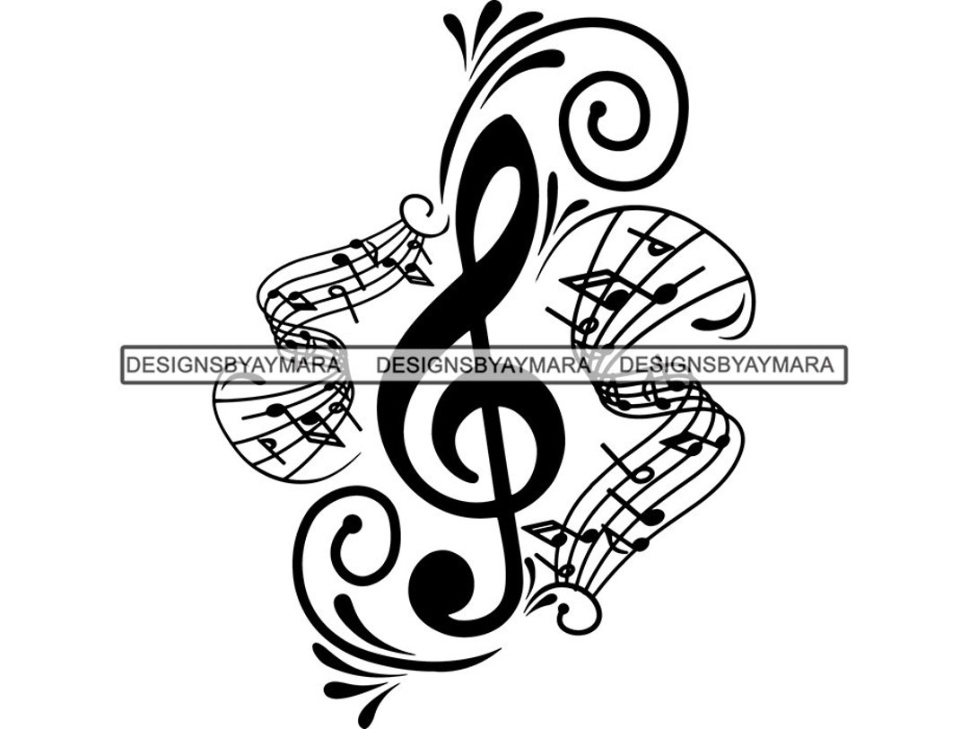 Music Note Musical Song Symbol Melody Tune Chord Composition Icon Design Art Vector Illustration