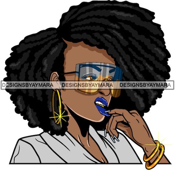 Afro Lola Hipster Black Woman Gold Grill Urban Girl Swag Hip - Etsy Ireland