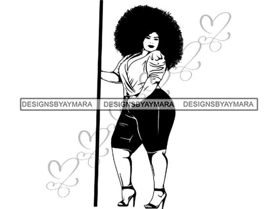 Download Black Sexy Thick Woman Svg Diva Sassy Classy Lady Nubian Queen Etsy