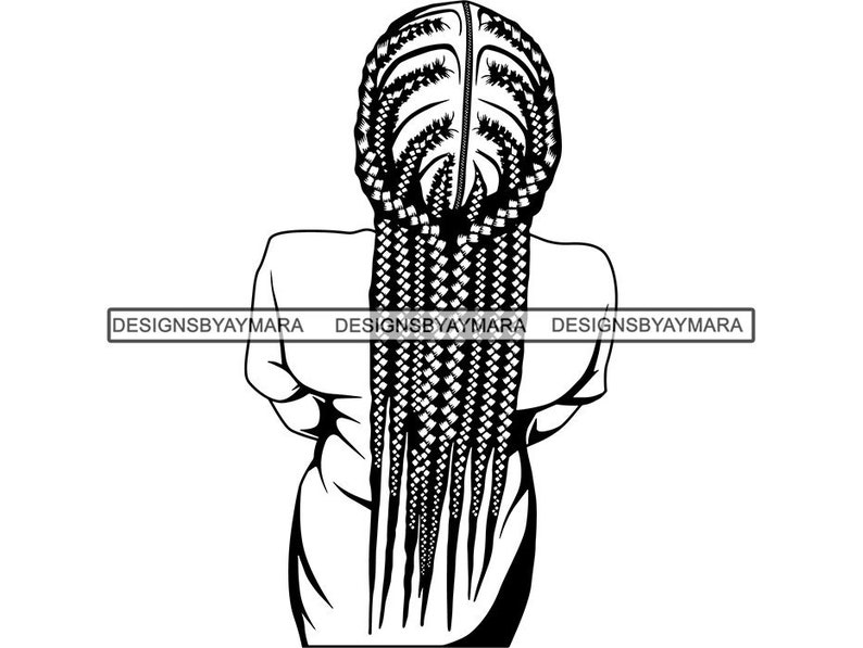 Download Black Woman SVG Braids Locs Dreads Hairstyle Beauty Salon ...