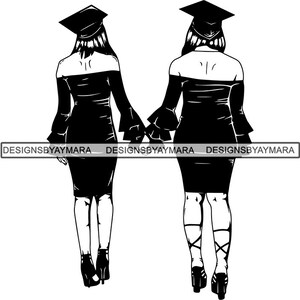 Femme de l’obtention du diplôme. SVG vie objectifs réalisation Diva chic Lady Nubie reine Afro African American EPS. PNG Vector Clipart Circuit coupe coupe