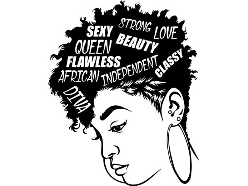 Download Black Woman Diva Quotes Lady Nubian Queen Mohawk Hairstyle | Etsy