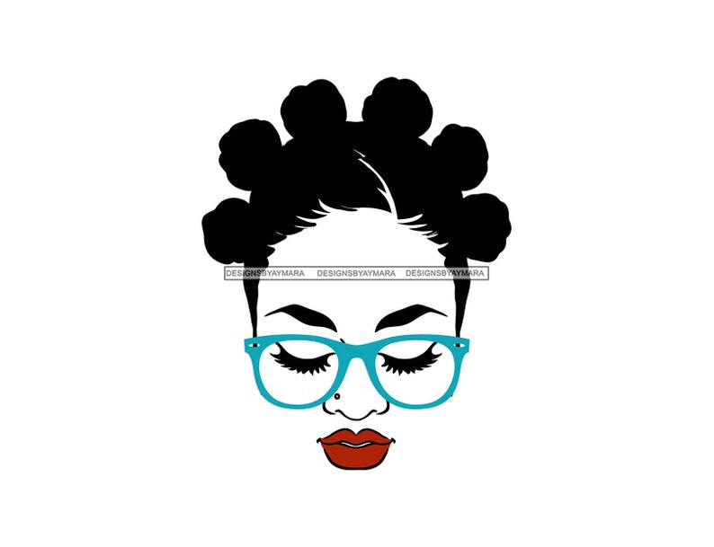 Download Afro Woman SVG Wearing Glasses Ebony Melanin Nubian ...