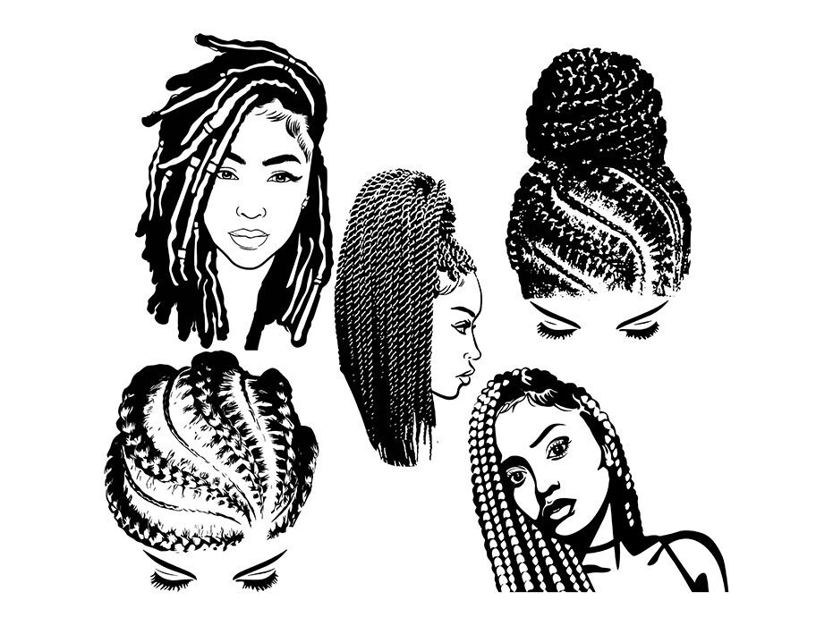 Download Bundle of 5 Woman Svg Afro Queen Diva African American ...