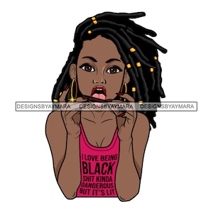 Afro Dope Mujer Lamiendo Rolling Blunt Pot Joint Hipster Melanin SVG JPG PNG Vector Designs Clipart Cricut Silhouette Cut Cutting