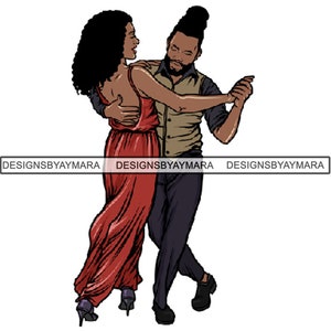 Stepper danser Stepping Chicago stijl Afrikaans-Amerikaanse paar dansende dans stap liefde. Svg. Eps. PNG Vector Clipart niet voor het snijden