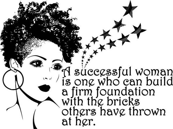 Black Woman Life Quotes Queen African American Lady Nubian Etsy