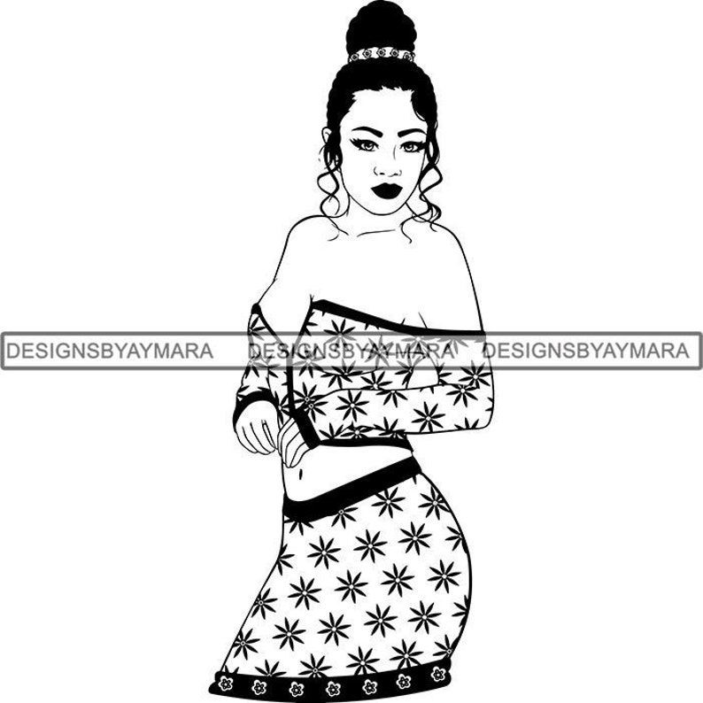 Download Afro Latina Woman SVG Goddess Queen Melanin Popping Nubian | Etsy
