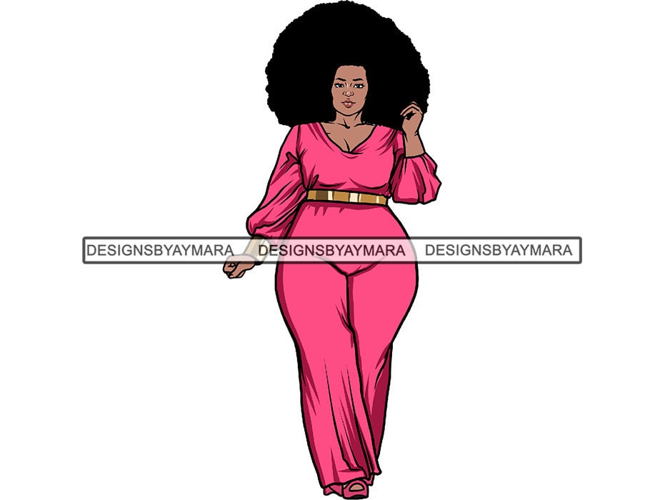 Big Hips Large Breast Black Woman Gold Headwrap Bikini Plus Size Plump  Curvy Queen Illustration Graphic Vector SVG PNG JPG Cutting Files -   Canada