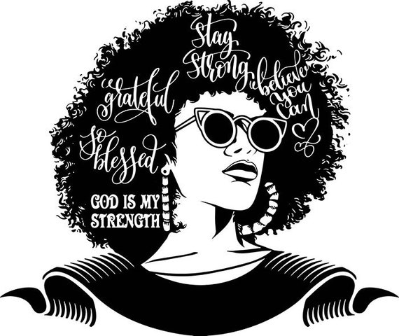 Download Afro Woman Svg Praying God Lord Quotes Classy Diva Lady Nubian | Etsy