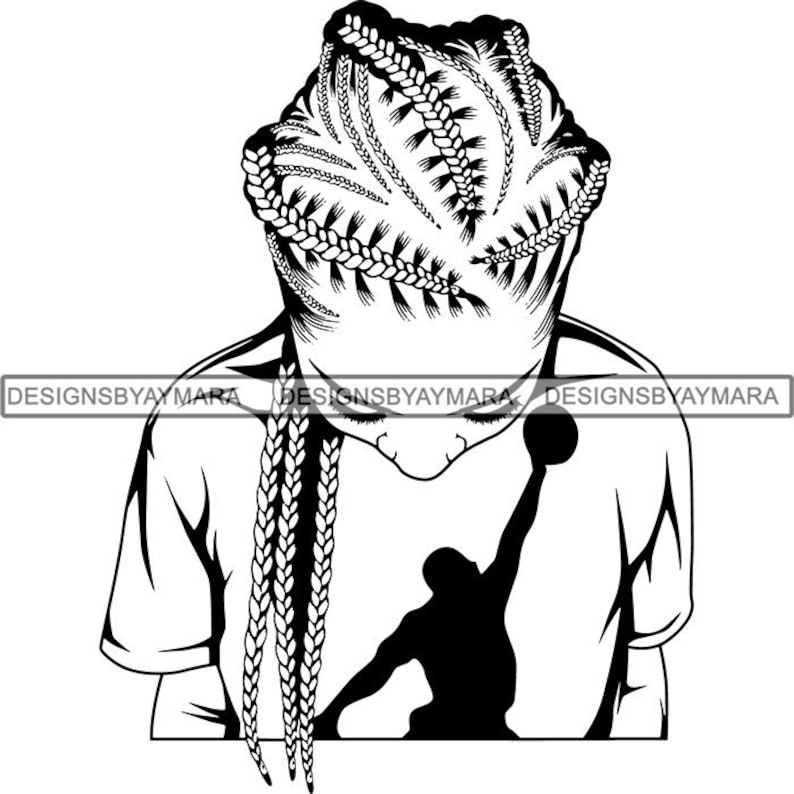 Download Black Woman SVG Braids Locs Dreads Hairstyle Beauty Salon ...