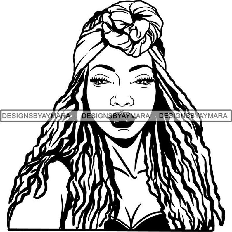 Download Afro Woman SVG Nubian Queen Fabulous Diva Turban Head wrap ...