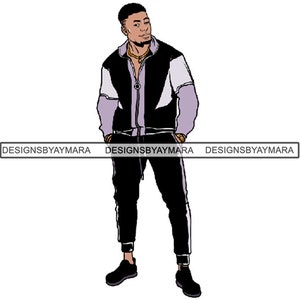 Homem negro barba masculino bonito bigode barbudo homem atraente .SVG .EPS .PNG Jpg vetor clipart não para corte
