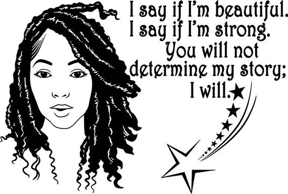 Black Woman Dreads Hairstyle Diva Quotes African American Nubian Queen Svg Eps Png Vector Clip Art Digital Download Circuit Cut Cutting