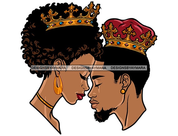 queenbeeink:queen-and-king-face-queen-king-black-king-color-couple